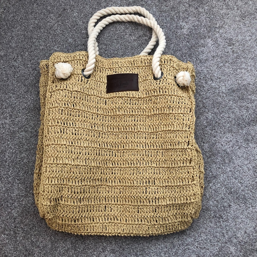 Abercrombie and Fitch Straw Beach Bag